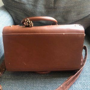 Black Rivet Brown and Blue Handbag Purse